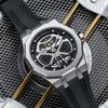 Mark Huafei Men's Watch Night Light Waterproof Hollow Polygonal Quartz Watch Male Youth Student Watch