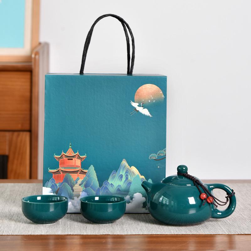 Creative new Chinese style Guochaofeng Kung Fu tea set company annual meeting to send customers business gifts