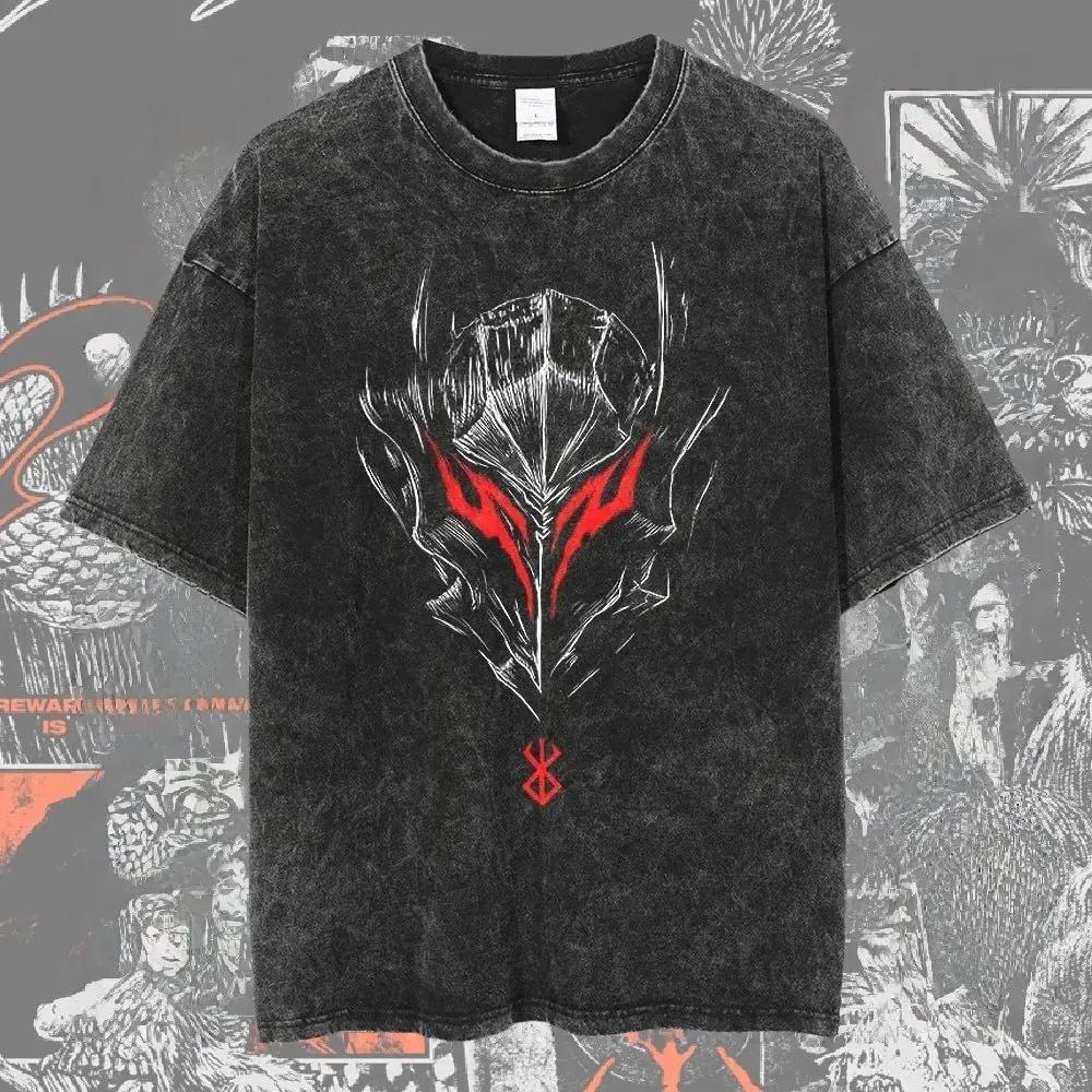 Boutique sports suit series 2 Berserk Officieel Gelicentieerd T-shirt Vintage Gewassen Anime Grafisch T-shirt, Y2K Retro Esthetiek voor Casual Kleding Otaku M