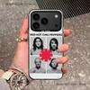 Chili Red RHCP Phone Case For iPhone 17,16,15,14,13,12,11,Pro,XS,Max,Plus,Mini,SE4,E Black Matte Shockproof Cover