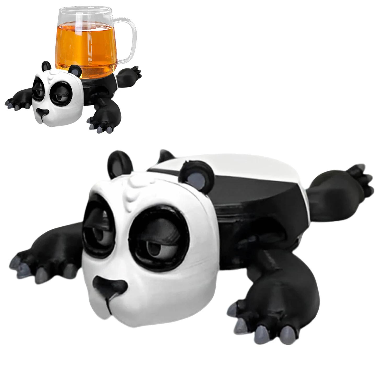 

Подставки под стаканы в виде 3D-панды с забавным выражением лица, когда вы ставите стакан на ее спину, подстаканники в виде панды-черепахи, подарок-прикол для любителя панды-черепахи Panada style