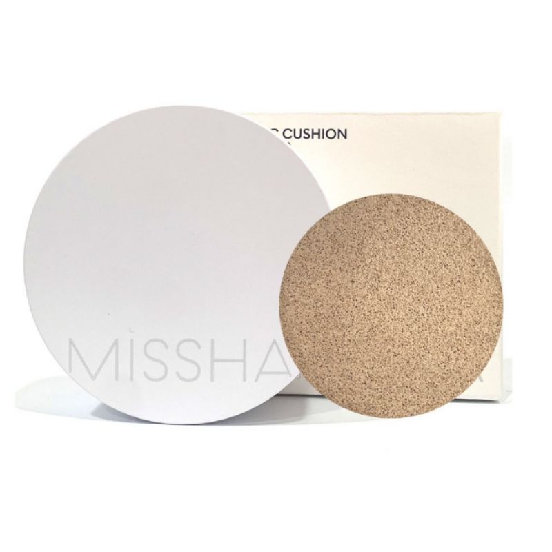 

MISSHA Long-Lasting High Coverage Cushion Foundation K-Beauty Magic Cushion Base Makeup SPF No.21 Light Beige