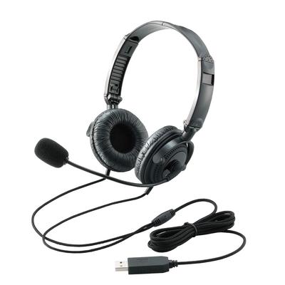 Elecom HS-HP20UBK Headset com Fio com Microfone USB, Binaural, Sobre a Cabeça, 1,8m, Dobrável, Drivers de 40mm, Preto