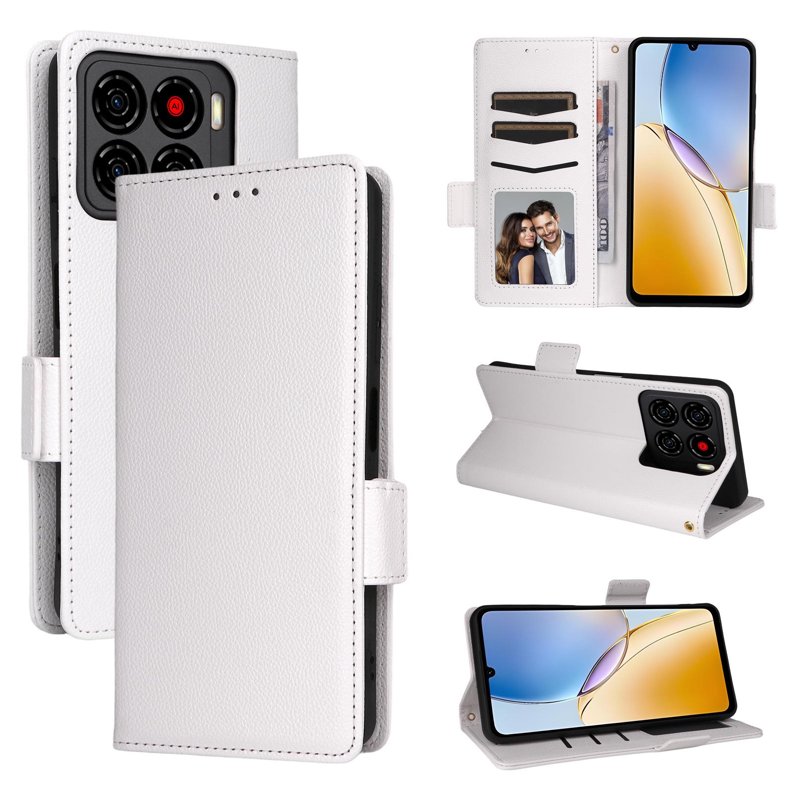

Чохол-книжка для ZTE Blade A56 з ПУ шкіри, захист всього корпусу [Блокування RFID], Чохли для телефону, Обкладинка-гаманець for ZTE Blade A56 білий