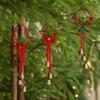 Iron Retro Christmas Bells Red Xmas Tree Hanging Bells Exquisite Christmas Chime Bells  Car Holiday