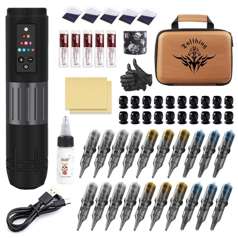 Tattoo Machine Set Wireless Tattoo Pen Tattoo Embroidery All-in-one Machine Tattoo All-in-one Needle Tattoo Tool