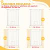 Adjustable Dog Gate with Extensions and Cat Door, 76-104x106cm, White