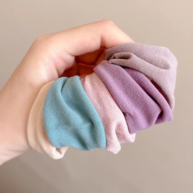 Set da 5 Elastici per Capelli Larghi e Spessi Cordini Porta Coda di Cavallo Donna Elastici per Capelli Scrunchies Elastici Moda Coreana Accessori per Capelli
