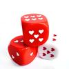10Pcs 25MM Love Heart Acrylic Dice Rounded Corner Six-Sided Large Dice Game Night Drinking Board Game Dice Prop Casino Equipment