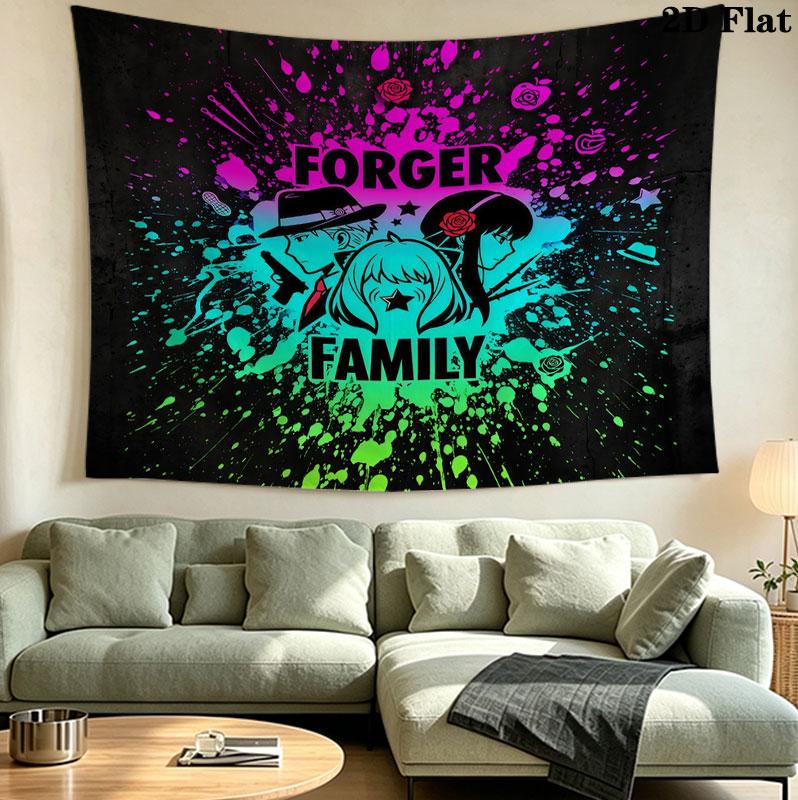 Spy Family Wandteppich Ästhetischer Wandbehang Gedruckter Stoffdecke Dekorative Wandteppiche Für Schlafzimmer Wohnzimmer Heimdekoration