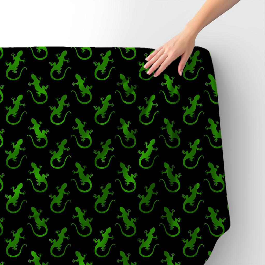 Royal Samt Stoff Polyester Zum Nähen - Motiv Grüner Gecko