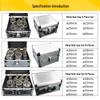 Carbide Stainless Steel Hole Saw Set, 16-Piece for Drilling Metal, Iron, Steel, Aluminum Alloy