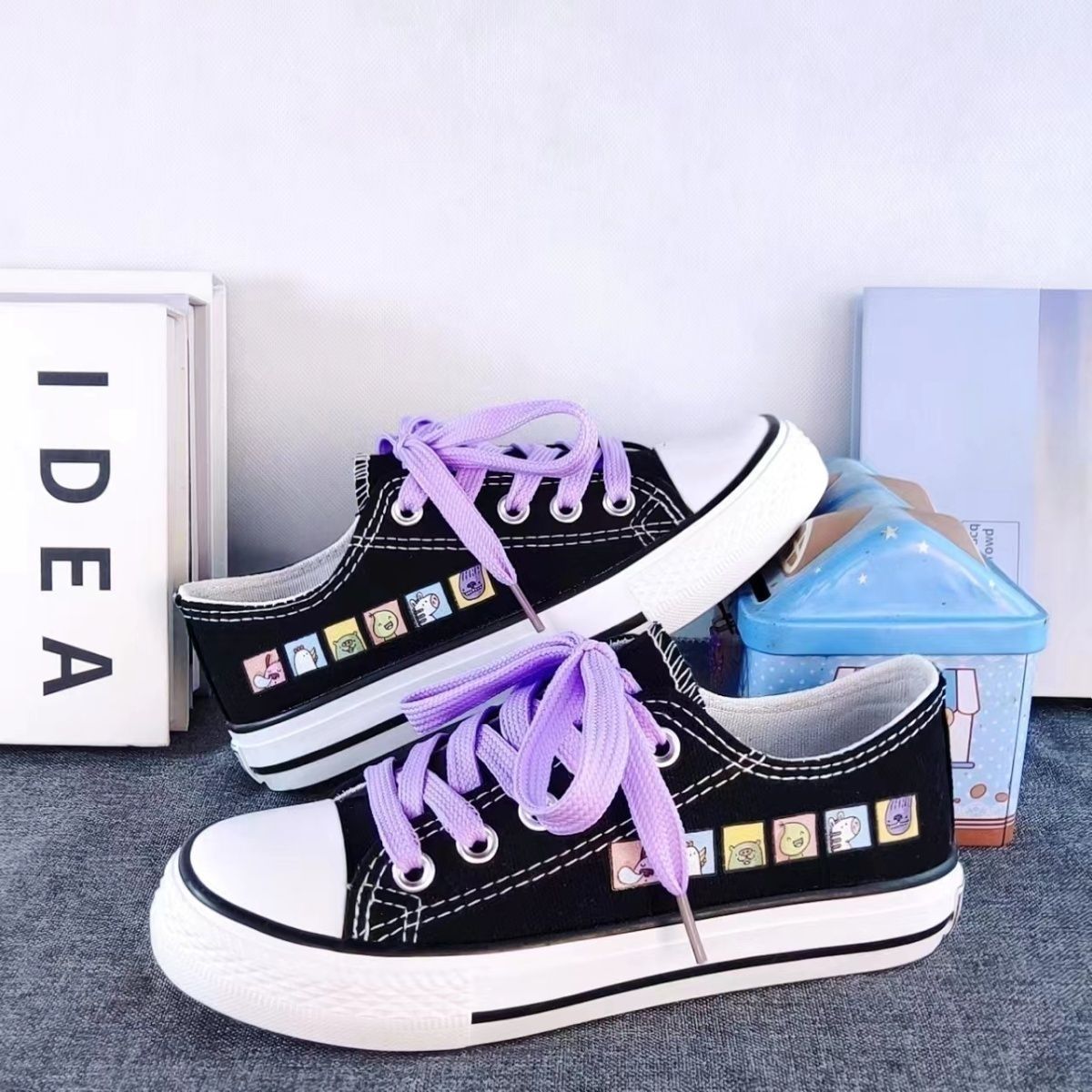 

Черные туфли для женщин из парусины на шнуровке на плоской подошве, женская обувь, осенняя распродажа, тенденции 2024 года, мода 39, дизайнер, Y2k, дешевая, повседневная рутина 35