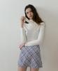 Riorg Batd Check Mini Skirt Gray
