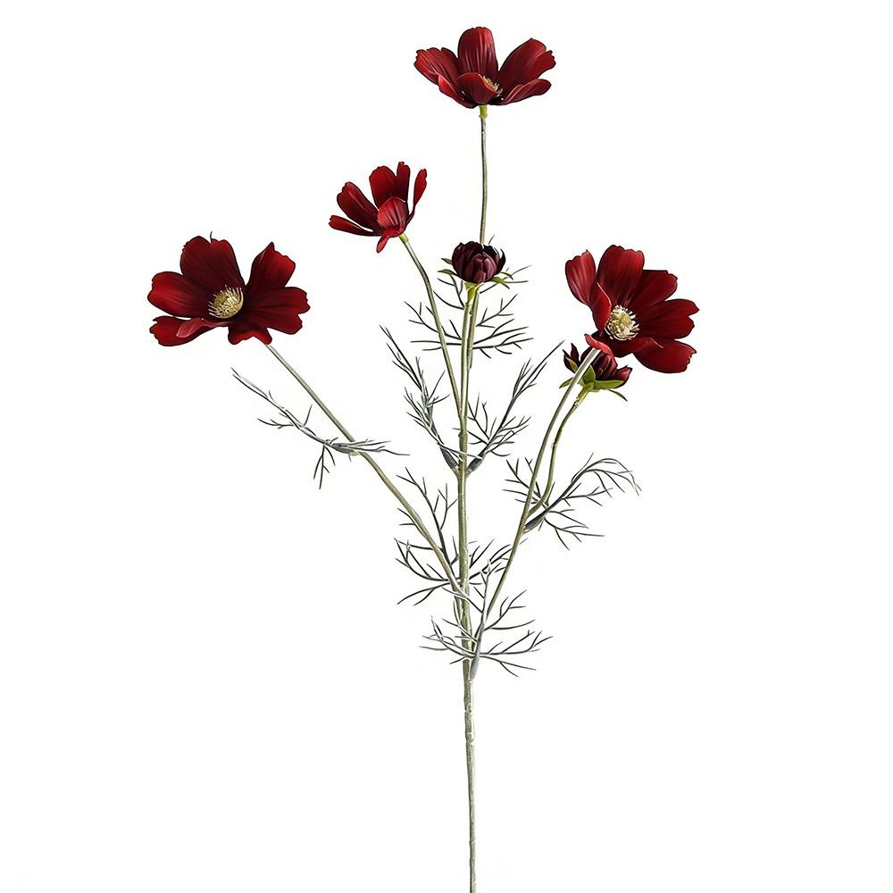Samtmaterial Künstliche Seidenblume 60CM Länge Gerbera-Stil Kunstseidenblume Beflockung Cosmos Künstliche Blume
