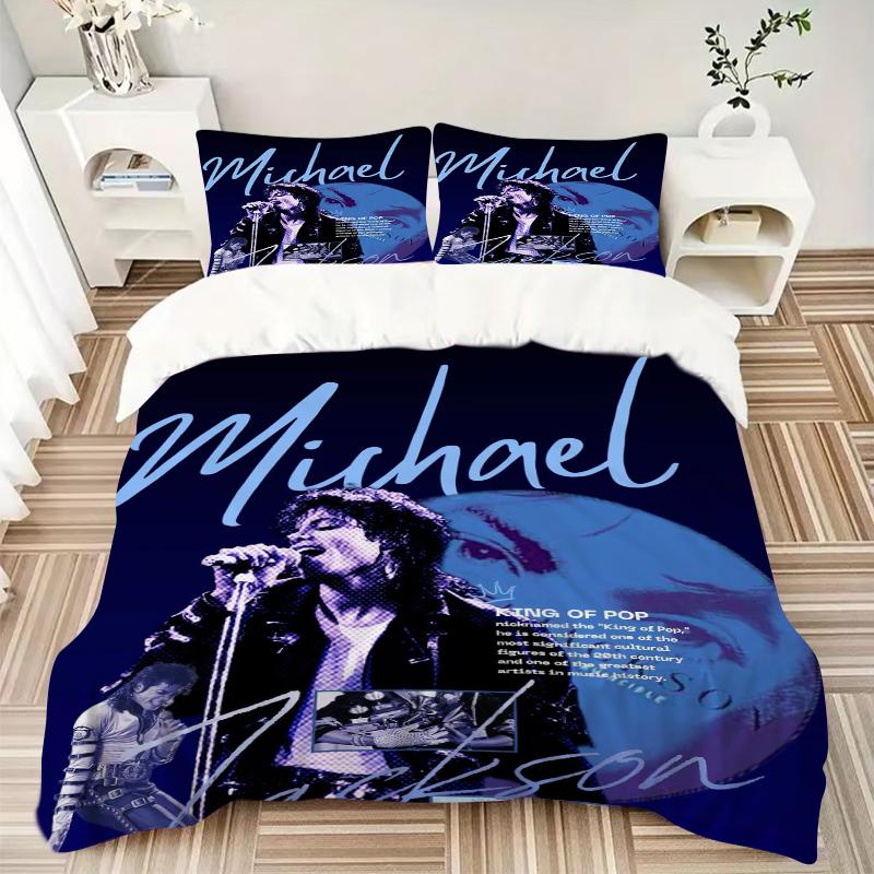3Pcs Michael Jackson Pop Bedding Sets For All Sizes New 3D Printed Bed Cover Comforter Duvet Cover Pillowcase Bedroom Decoration