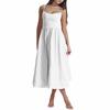 Damen Camisole-Kleid, sexy Wickelkleid, gerüscht, mit Schlitz, Cocktailkleider für Damen, Abendparty, elegantes Trägerkleid, ohne Tasche