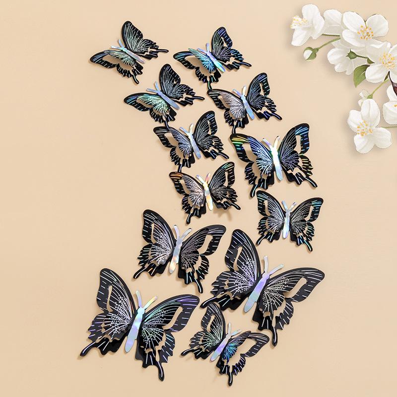3D Realistic Double-Layer Butterfly Wall Stickers for Home Décor