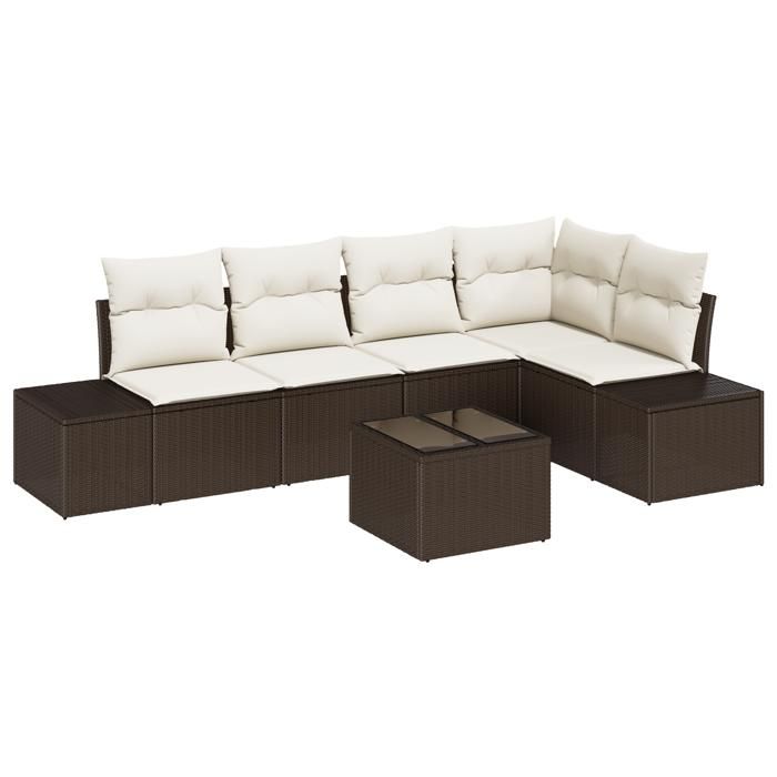 VidaXL Canapé de jardin 5 pièces avec coussins gris en rattan synthétique 3347068