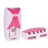 No-Drill Toothbrush Holder & Automatic Toothpaste Dispenser Wall-Mounted Set