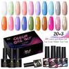 Nee Jolie Gel Nail Polish Kit 20 Colors Trendy Gel Polish Salon Quality Long Lasting Shiny