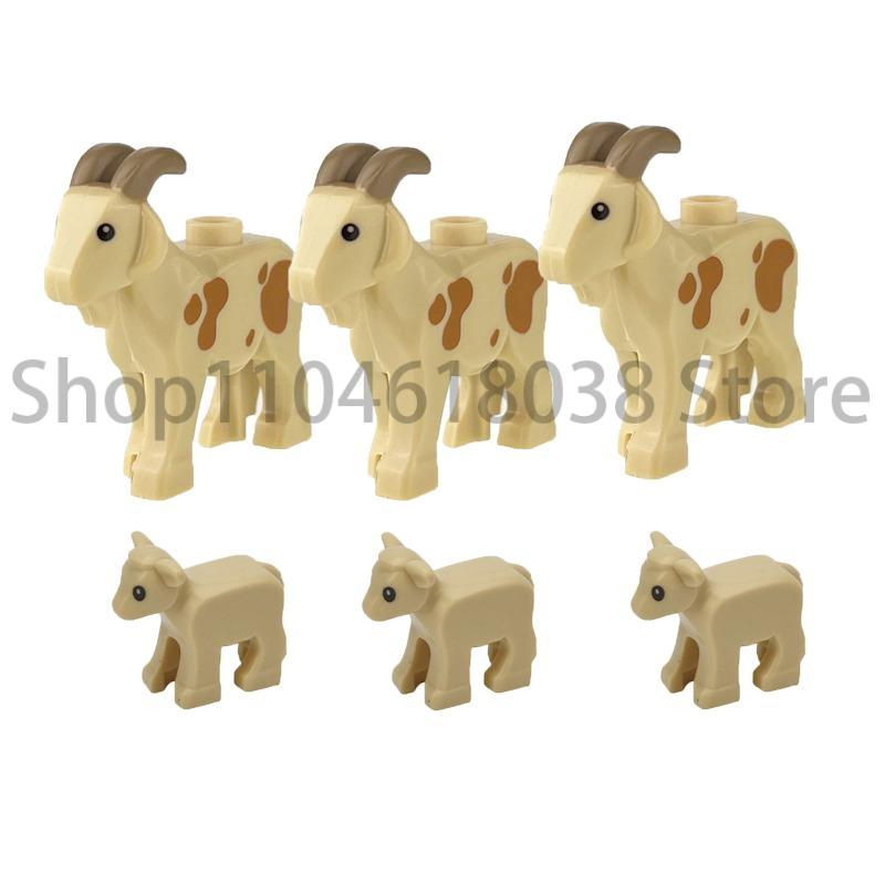 City Animal Zoo Farm MOC Building Block Pig Chicken Sheep Crocodiles Panda Dolphin Elephant Gorilla Fruit Eagle Bricks Toys A31