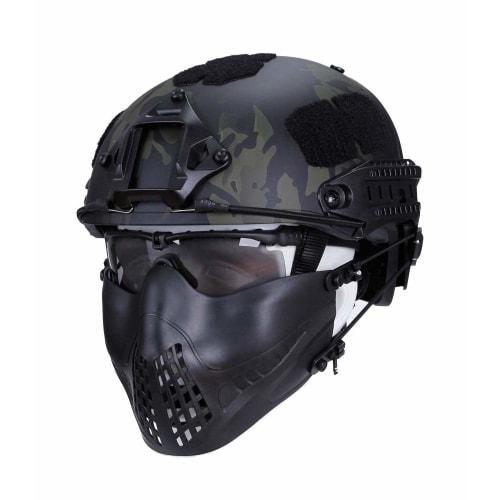 PHOENIX IKKI 2-Way Fast Helmet Attachment, 3-Band Design, Stable, Fog-Free, Unisex, Breathable, Tactical Face Mask, Half Mask, Face Guard, Airsoft Gea