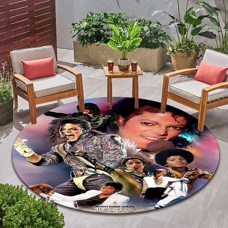 Renowned American Grammy Award Winning Singer Michael Jackson's Circular Carpet Is Soft, Home, Bedroom, Door Mat Decoration, and Non Slip Carpet F1