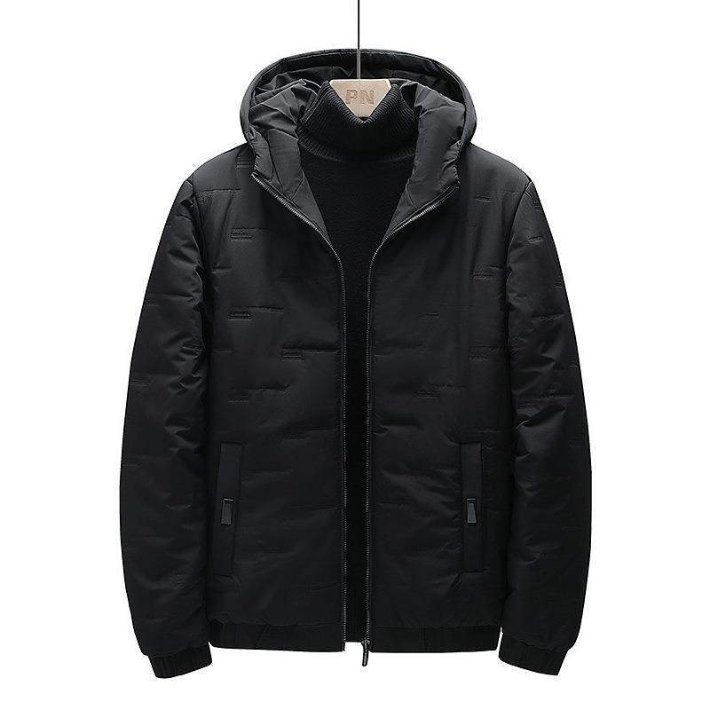 

- Cotton Clothes Men s Trendy Hooded Cotton Clothes Autumn and Winter New Handsome Casual Men s Jackets Men s Cotton 4XL чорний