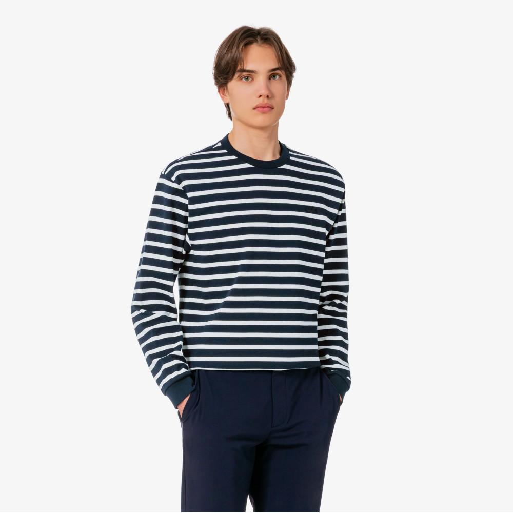 [Lacoste] Men's Long Sleeve Striped T-Shirt TH338E-56G166