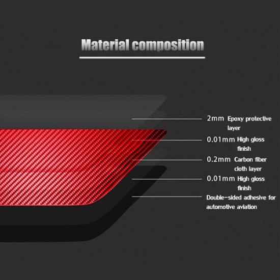For Acura TSX Red Carbon Fiber Cover Trim 2* Car Driver Side Door Handle 2004-08