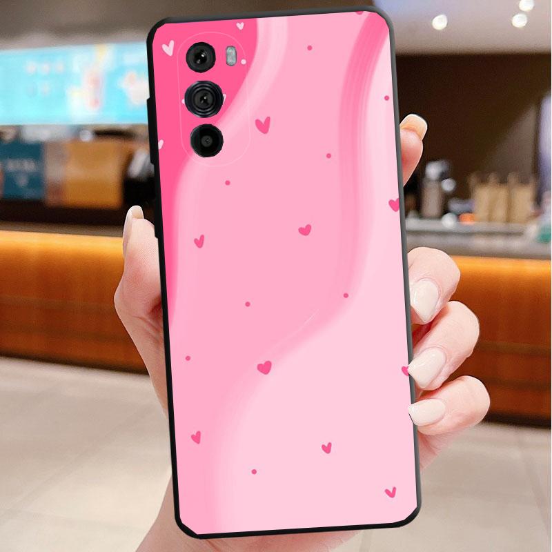Pink Aesthtic Phone Case For Motorola Edge 50 40 Pro 60 50 40 30 Ultra Neo Fusion Moto G Play G Stylus G Power G