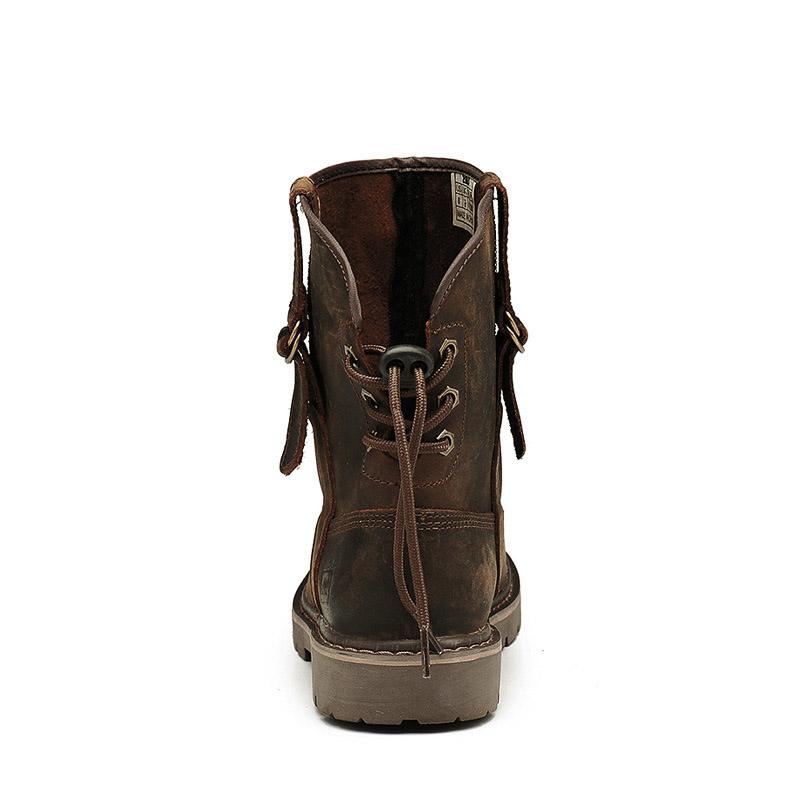 Men Boots Leather Plus Size Knight Boots Man Lace Up Men Ankle Boots Brithsh Motorcycle Boots for Men Zapatos De Hombre