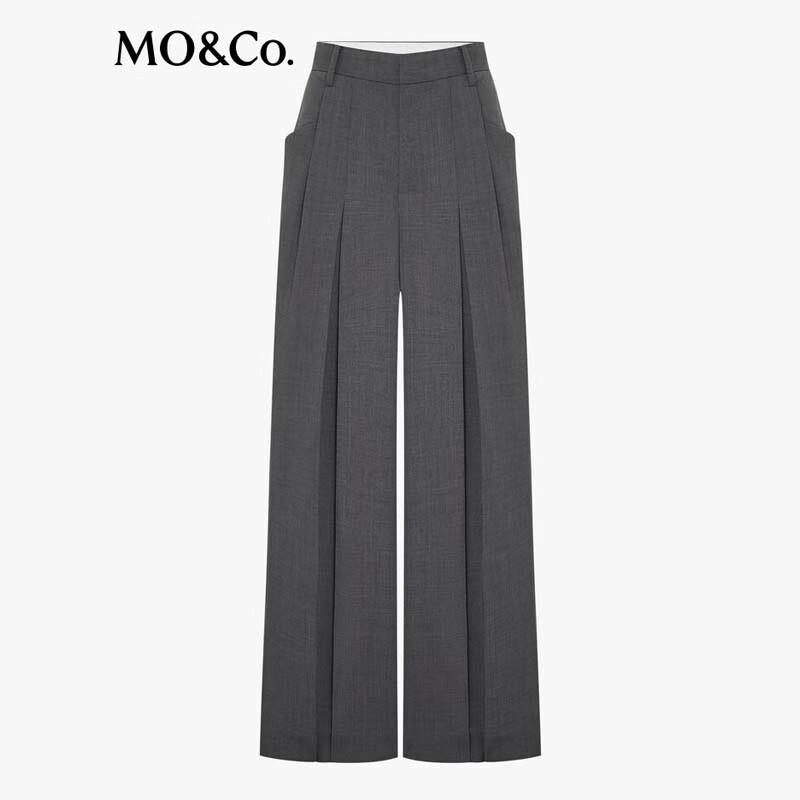 MO&Co. Women's Tailored Wide-Leg Trousers