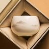 Ink wash mountain suet jade white porcelain teacup hat cup fair cup bubble teapot kung fu teacup master cup ceramic tea set