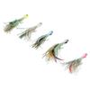 5PCS Octopus Fishing Lures 28g Soft Silicone Glow Squid Jigs Skirt Tail Swimbait with High Carbon Steel Hook for Freshwater Saltwater Ocean Fishing