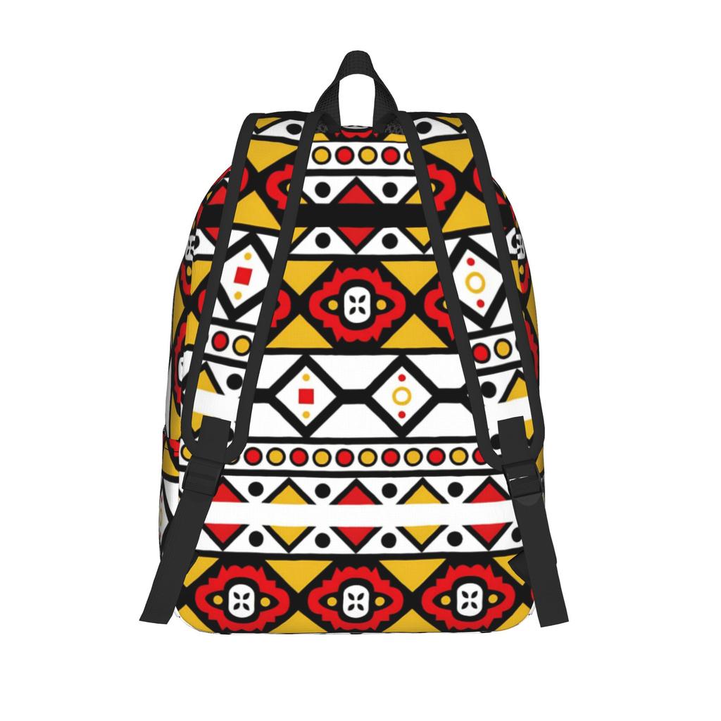 Traditionelles ethnisches Stammesmuster Rucksack für Teenager mit Tasche Student Arbeit Tagesrucksack für Männer Frauen Laptop Computer Leinwandtaschen