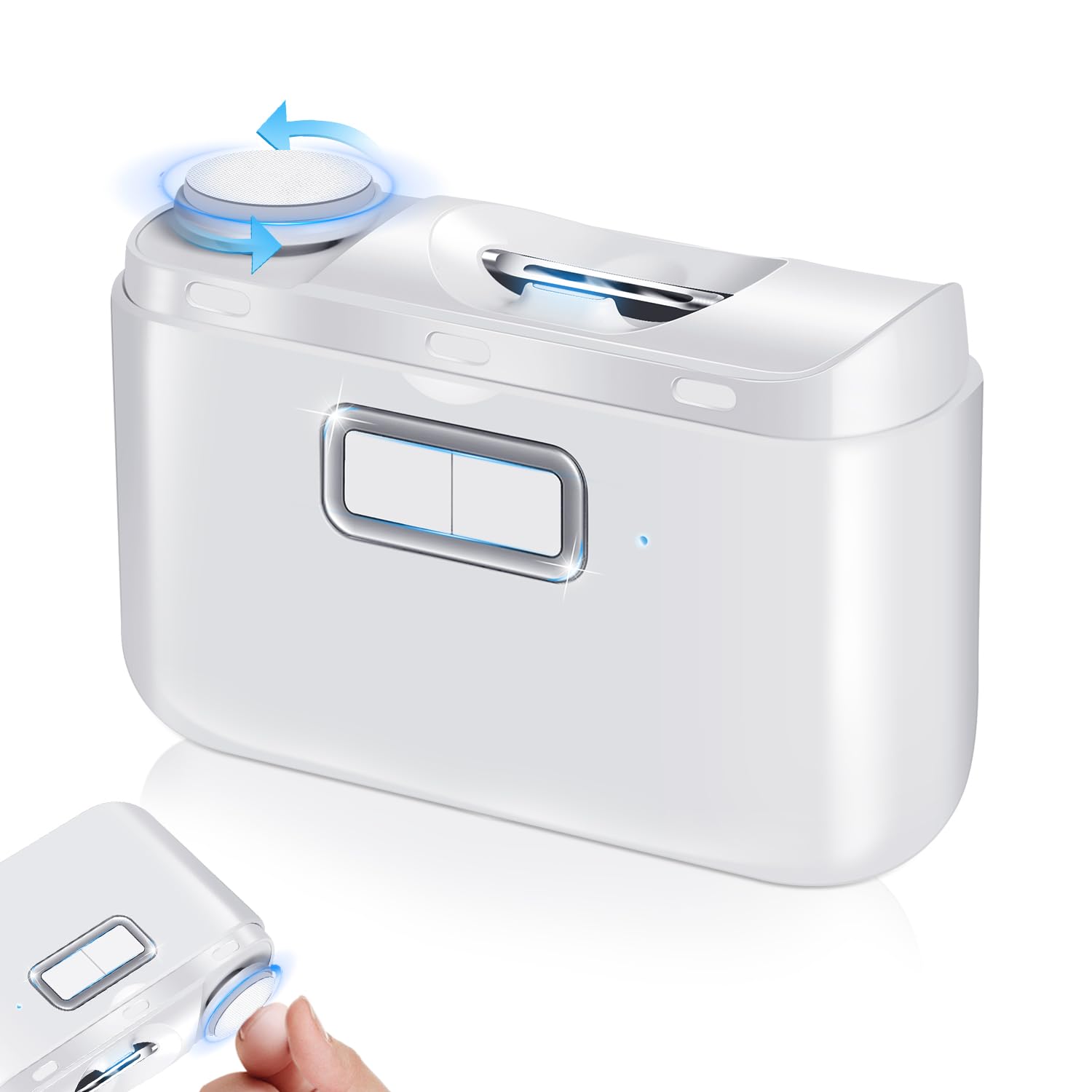 

MACWE Electric Nail Electric Nail Clippers with Nail File and Automatic Nail LED Low Callus Easy Suitable for and Gift Clippers, 2-in-1 Dual-Use File, белый