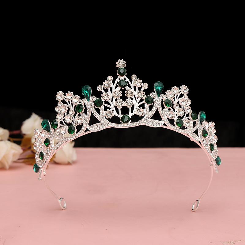 Eine super feenhafte neue Prinzessin Süße Brautkrone Roter Kopfschmuck Kristall Anstoßkleid und Haaraccessoire