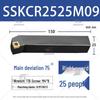 75° CNC Tool Holder for External Turning Insert - SSKCR1616H09 & SSKCL2020K09
