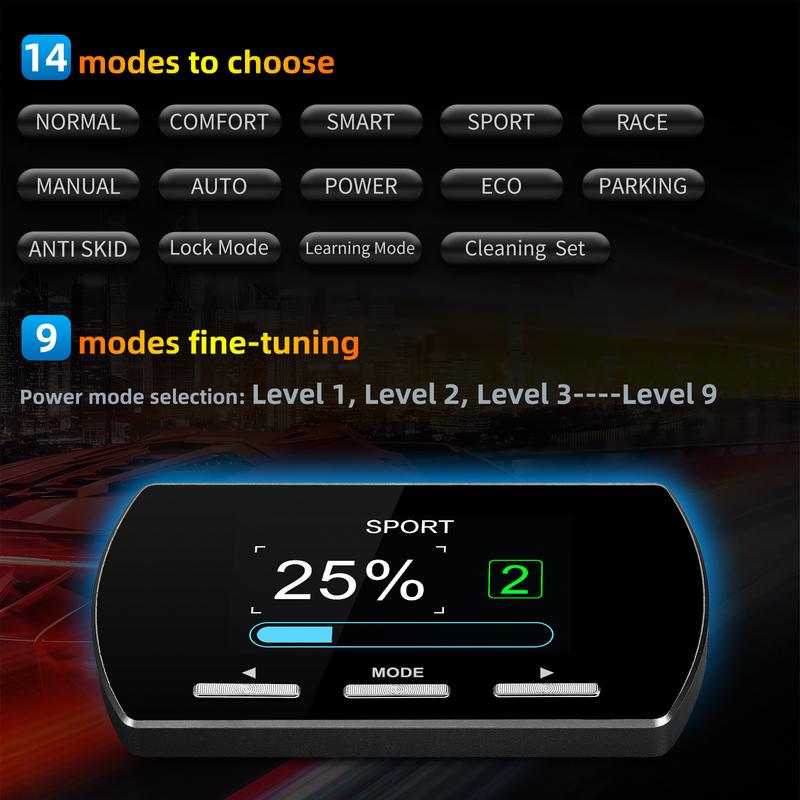 Car Electronic Throttle Controller Accelerator Tuning 9 Drives 5 Modes Racing Accelerator Potent Booster For BMW For Ford Ranger