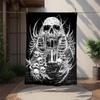 Gotische Totenkopf Flanelldecke Weich Warm Ganzjahresdecke, Design für Camping, Autoreisen, Wandern Sofa, Bett, Büro Perfektes Geschenk für Partys