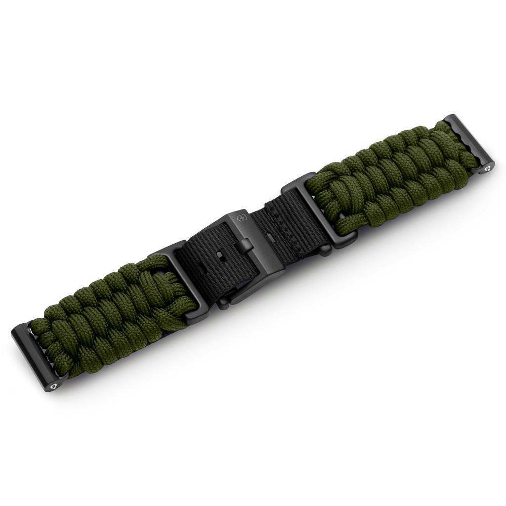 Watch Band 21mm Paracord Strap D1 Pin Buckle Watch Strap Replacement Strap Lightweight Breathable Green [Victorinox] Tool-free [] V.60048