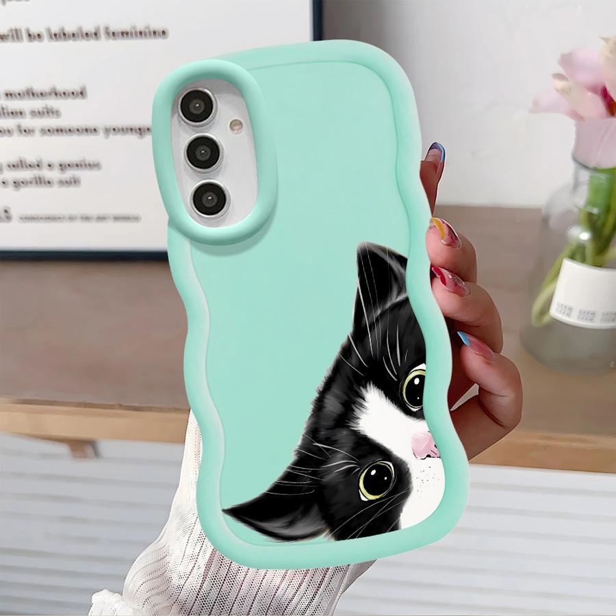 Cute Cat Pattern Case for Samsung Galaxy A21s A11 A12 A52 A14 A13 A15 A16 Soft Phone Cover A23 A06 A03 A53 A33 A04 A22 A05
