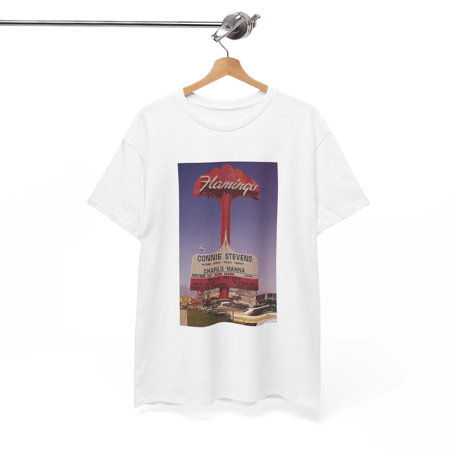 The Flamingo Tshirt Vintage Las Vegas Casino Strip Retro Unisex Heavy Cotton Tee 4XL