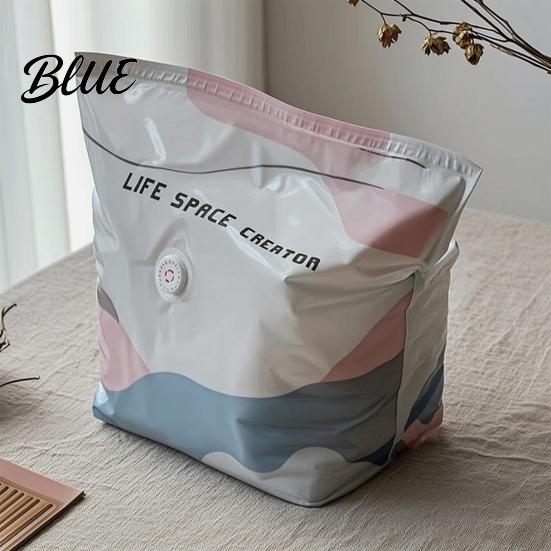 Vacuum Compression Bags Bag Space Saving Pumpless Storage Wardrobe Organizer Bags Waterproof Reusable for Clothes Bedding Air Valve