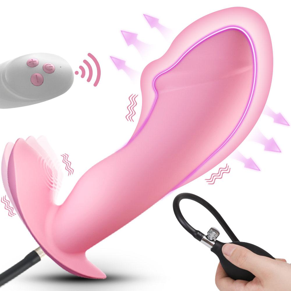 Diaľkové ovládanie 10-frekvenčná vibrácia Nafukovacie dildo Análna zátka Vaginálna stimulácia Análna zátka Análny dilatátor Sexuálna hračka pre páry