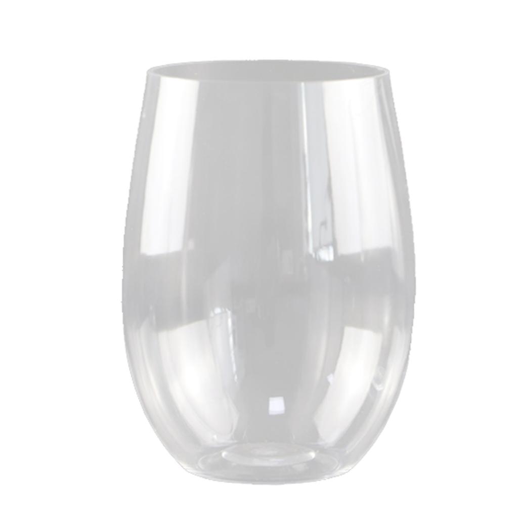 Stemless Plastic Wine Glasses Dishwasher-Safe BPA Free for Indoor & Outdoor