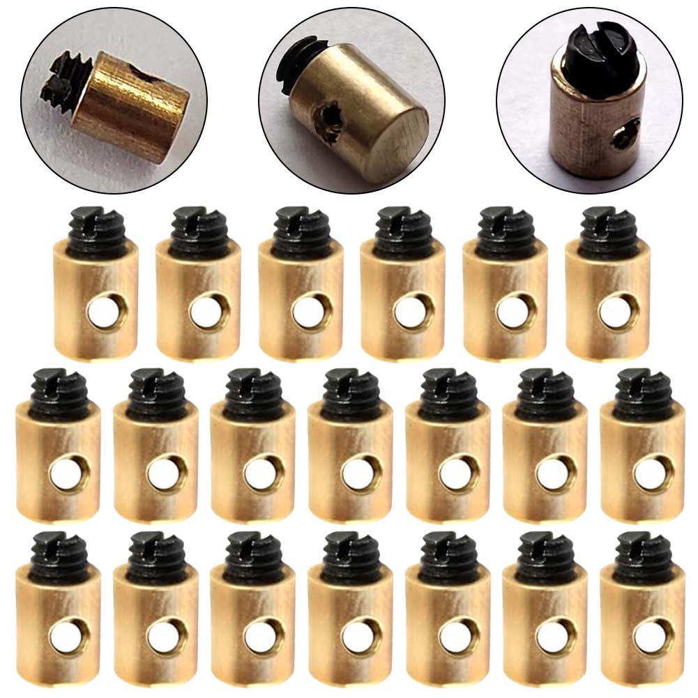 20Pcs Brake Cable Nipple Screws Replacement Motorcycle Solderless Throttle Cable Solderless Throttle Cable Fittings