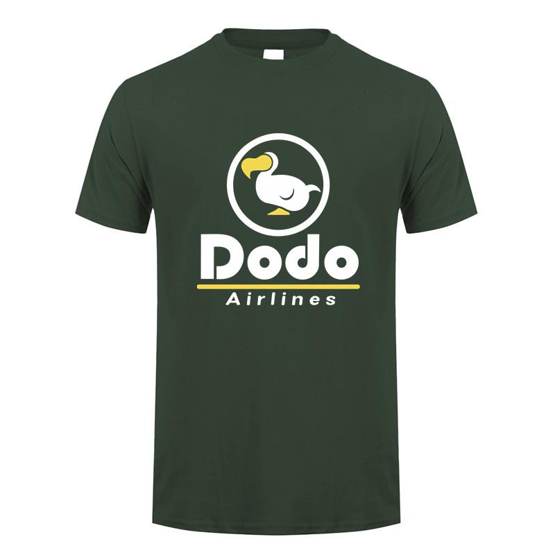 Dodo Airlines T-Shirt Sommer Herren Cool Baumwolle Kurzarm Dodo T-Shirts Unisex Geschenk Oberteile Tee LH-367